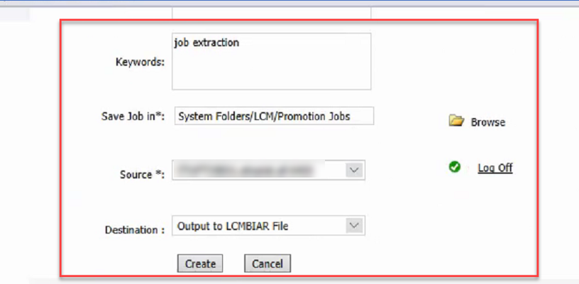 Export and import files from BOBJ server