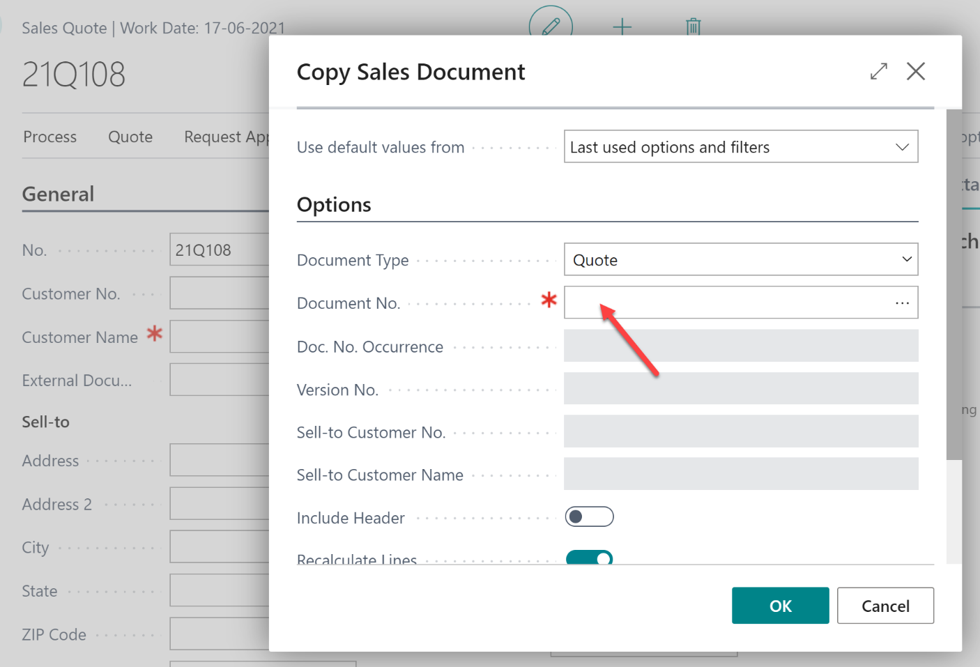 Copy Sales Document