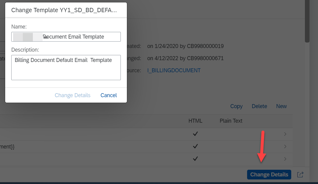 Modify Email template in S/4