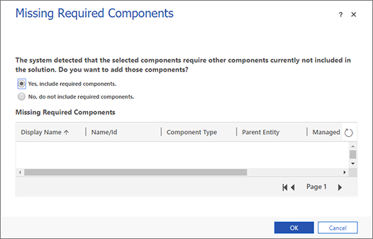 Include required components